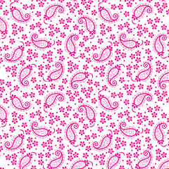 Paisley Flower Design Pattern, background, texture, fabric, paper print.