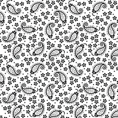 Paisley Flower Design Pattern, background, texture, fabric, paper print.
