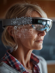 Teacher with AR Glasses in Smart Classroom | Future of Education 2030