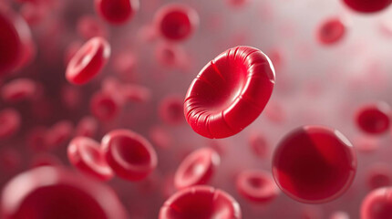 Blood cells in red blood cells. 3d rendering medical illustration.