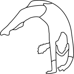 Woman Gymnatics Athlete Outline