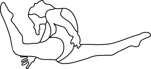 Woman Gymnatics Athlete Outline