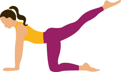 Yoga Poses Women Illustration