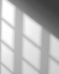 Elegant interplay of light and shadow creates an abstract monochrome scene