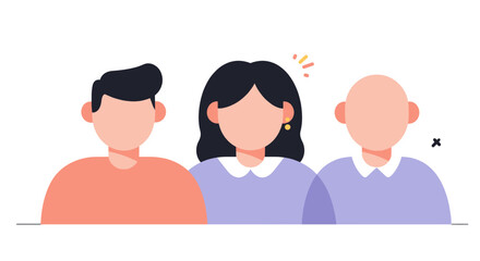 Fototapeta premium Team huddle cooperation in flat vector style 