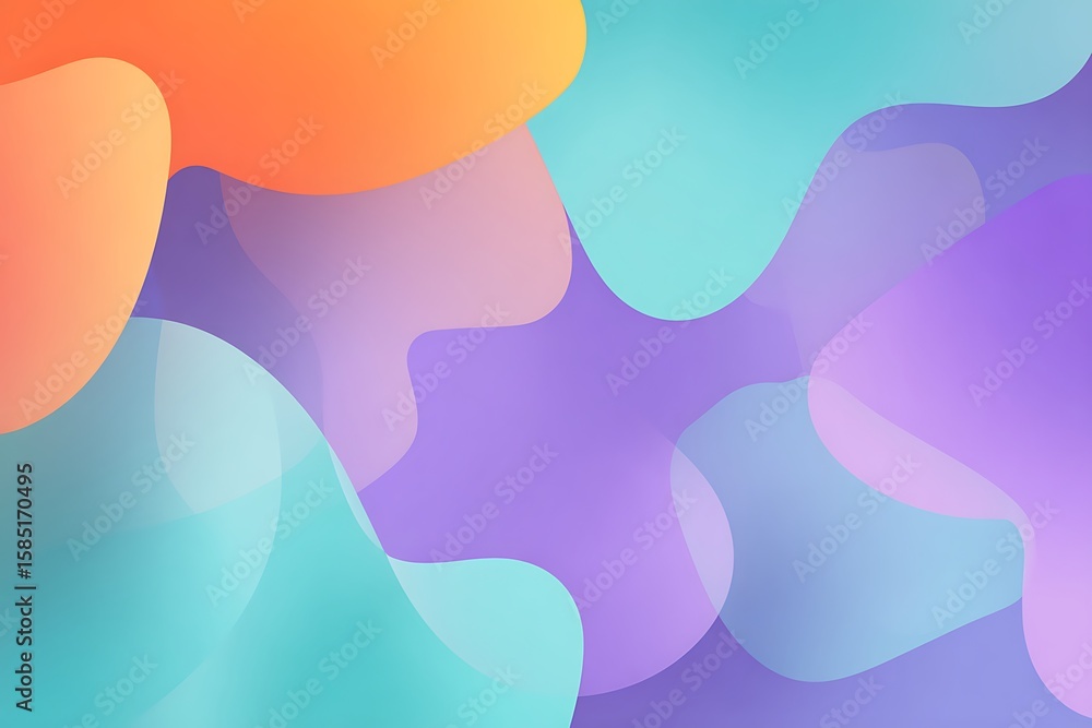 Poster vibrant abstract liquid shapes flow smoothly creating a beautiful and clean light background with pa