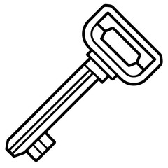 Hex Wrench Minimalist Vector Illustration