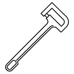 Hex Wrench Minimalist Vector Illustration