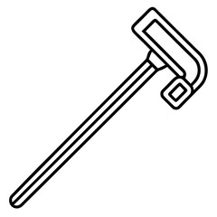 Hex Wrench Minimalist Vector Illustration