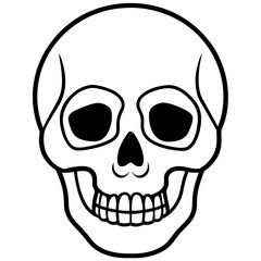 Fototapeta premium Skull vector design featuring festive, creepy symbols. Perfect for seasonal decor, invites, and digital art.