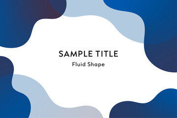 流体シェイプのバックグラウンドデザイン・ブルー