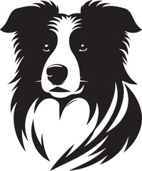Border Collie Dog Vector – Silhouette 