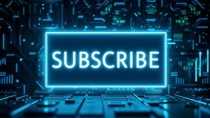 Engaging digital display encourages viewers to subscribe for more captivating content and updates