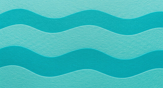 Abstract turquoise wave pattern &ndash; minimal background with felt texture

