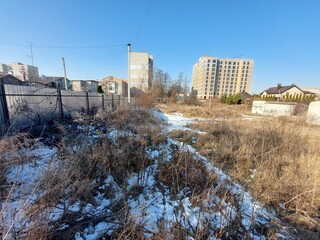 old building in winter