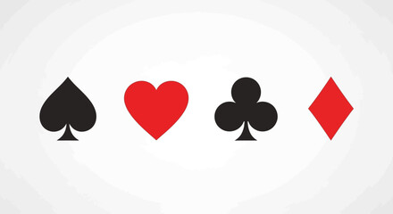 Playing Card Symbols: The iconic suit symbols of playing cards, rendered in classic designs, inviting a sense of game-play and strategy, ready to be dealt