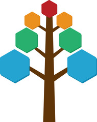 Colorful Point Tree Infographic