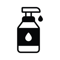 Well designed glyph icon of sleek soap dispenser bottle