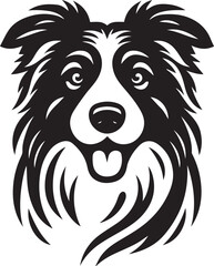 Border Collie Dog Vector – Silhouette 