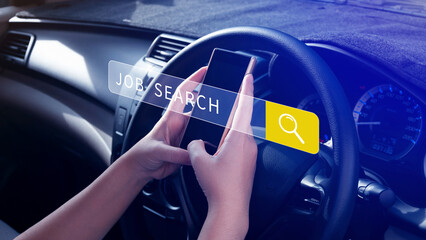 Job search concept, find your career, using looking at online website, Concept of career...