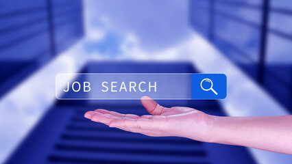 Job search concept, find your career, using looking at online website, Concept of career...