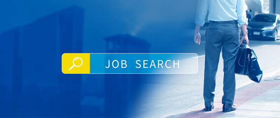 Job search concept, find your career, using looking at online website, Concept of career...