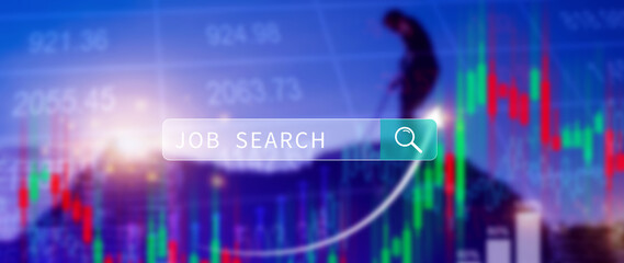 Job search concept, find your career, using looking at online website, Concept of career exploration and employment opportunity, Unemployed