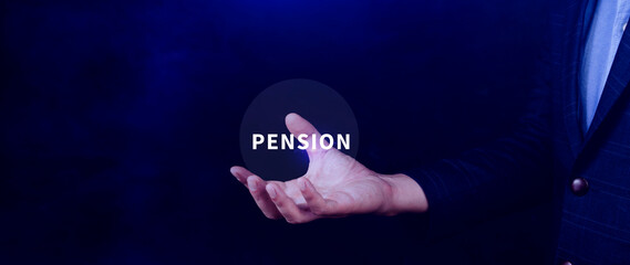 Pension concept, Saving and pension planning, Pension fund, retirement, Future investment, Accumulation of pension contributions. Loan portfolio growth.