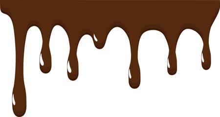 Melted Chocolate Dripping Illustration