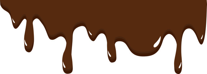 Melted Chocolate Dripping Illustration