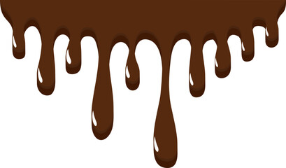 Melted Chocolate Dripping Illustration