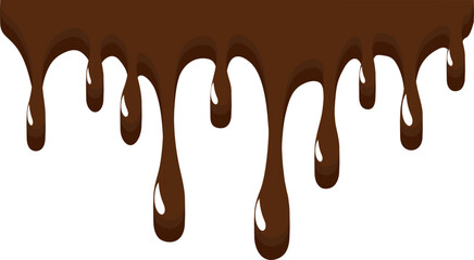 Melted Chocolate Dripping Illustration