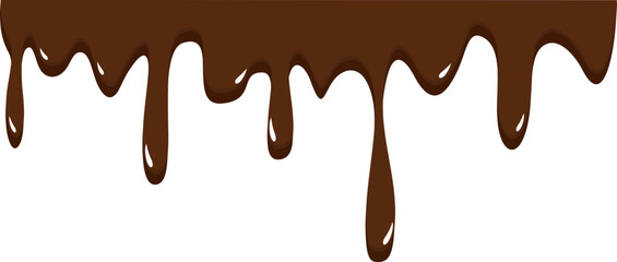 Melted Chocolate Dripping Illustration