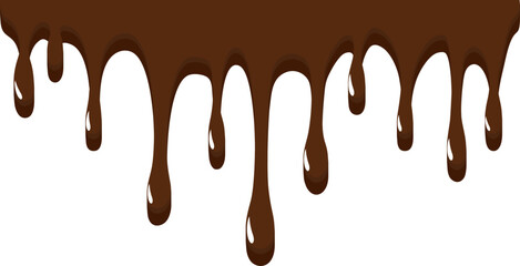 Melted Chocolate Dripping Illustration