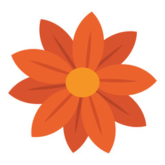 Vector illustration of a red poinsettia flower, the traditional Christmas plant,  perfect for holiday decor and design.