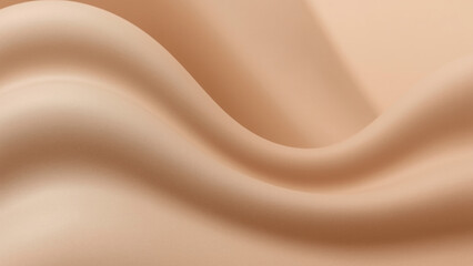 Abstract Beige and Brown Flowing Waves Background