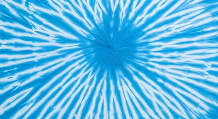 Tie Dye Pattern with Radial Blue and White Design