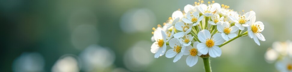 Dried gypsophila, ethereal white clusters, fine detail macro shot , vintage, background