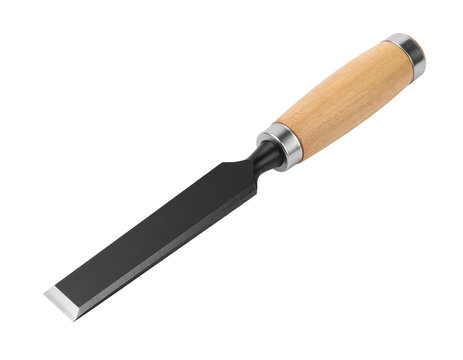 Wood Chisel with Wooden Handle &ndash; Isolated on Transparent Background

