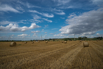 Mons en Pévèle, France, le 15 juillet 2025 : Paysage de la campagne de Mons en Pévèle, village du Nord de la France en région Hauts de France