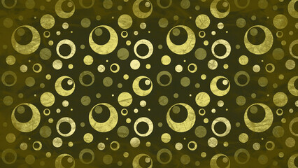 Abstract Olive Green and Gold Circle Pattern Background Texture