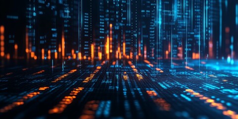 Dynamic Economic Data Visualization with Abstract Color Schemes and Financial Trends Analysis