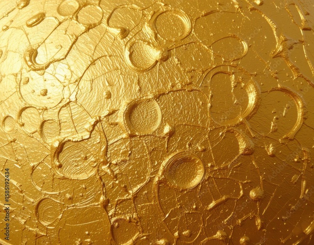 Poster abstract gold texture with circles and cracks for elegant background design