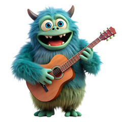 Obraz premium 3d zombie plays the guitar