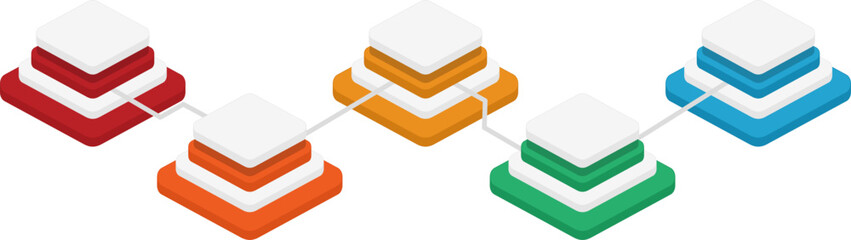 Infographic Steps Colorful