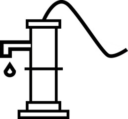 Heavy Duty Mechanical Hand Pump PNG – Iron Manual Water Extraction Device for Rural Areas, Wells, and Groundwater Access Isolated on Transparent Background

