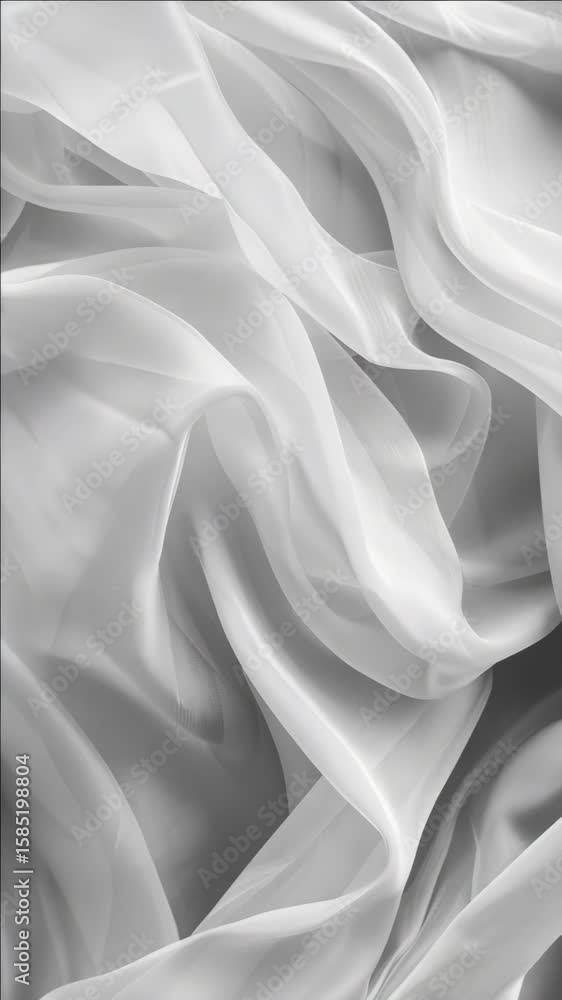 Poster sculptural representation of a wave-like texture, possibly a metal surface with a wavy pattern.