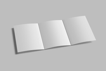 Trifold A5 Mockup Design Blank