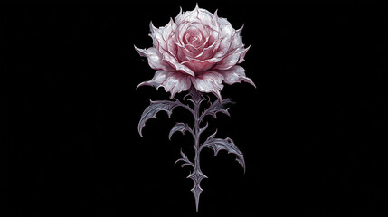 rose in gothic style dark tones