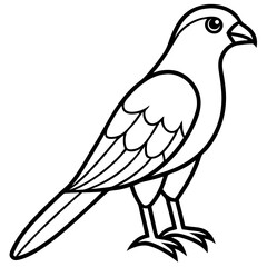 Line Art Sparrowhawk Silhouette